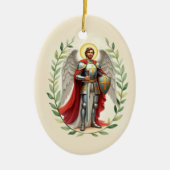 St Michael the Archangel God's Peace and Blessings Keramisch Ornament (Voorkant)