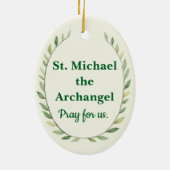 St Michael the Archangel God's Peace and Blessings Keramisch Ornament (Achterkant)