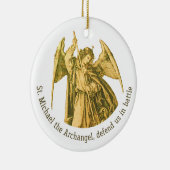 St. Michael the Archangel Gold Medieval Angel Cera Keramisch Ornament (Rechts)