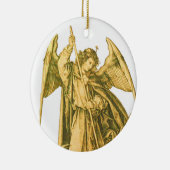 St. Michael the Archangel Gold Medieval Angel Keramisch Ornament (Rechts)