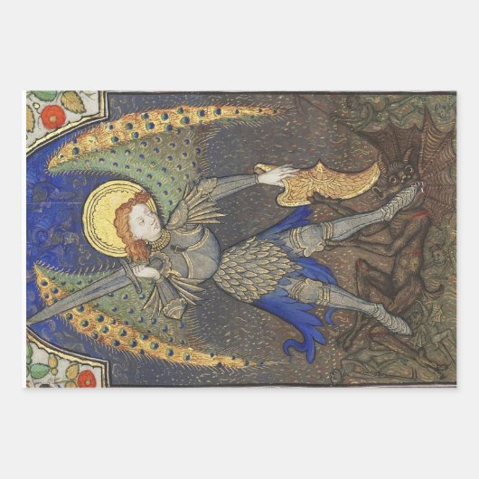 St. Michael the Archangel Inpakpapier Vel (Voorkant)