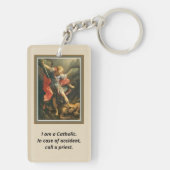 St. Michael the Archangel-katholiek Sleutelhanger (achterkant)