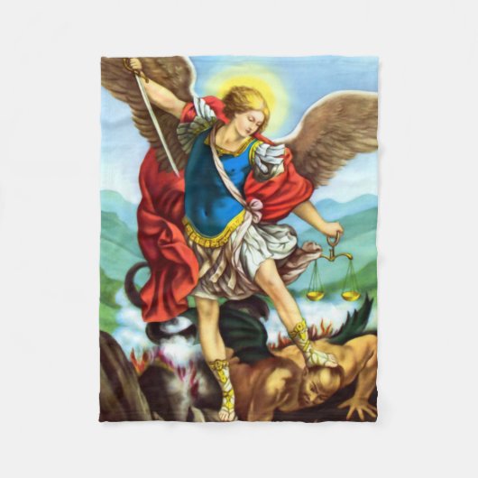 St. Michael the Archangel katholieke vlootsbank Fleece Deken (Voorkant)
