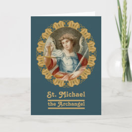 St. Michael the Archangel (M10) Blanco groet Kaart