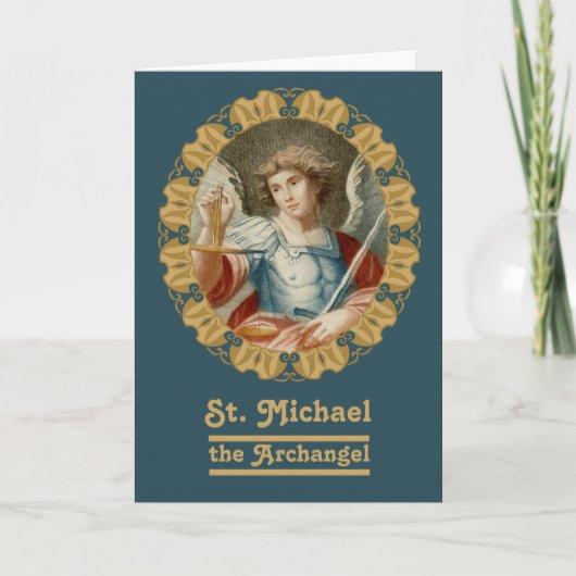 St. Michael the Archangel (M10) Blanco groet Kaart (Voorkant)