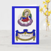 St. Michael the Archangel (M 009) Blanco groet Kaart (Gele Bloem)