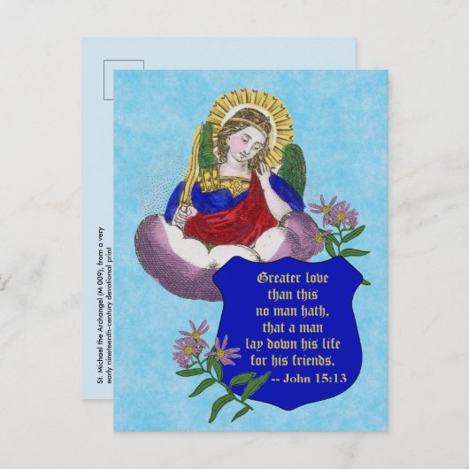St. Michael the Archangel (M 009) Briefkaart (Voorkant / Achterkant)