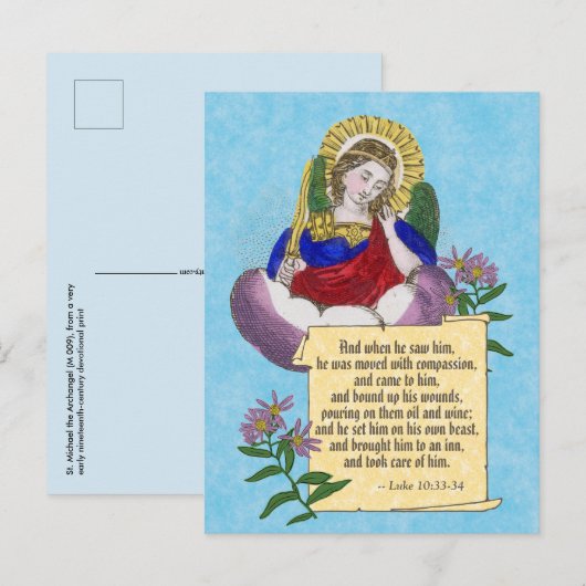 St. Michael the Archangel (M 009) & EMS/EMT Briefkaart (Voorkant / Achterkant)