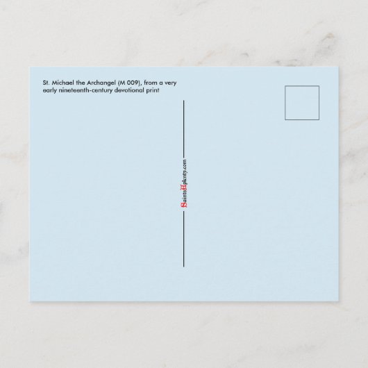 St. Michael the Archangel (M 009) & EMS/EMT Briefkaart (Achterkant)