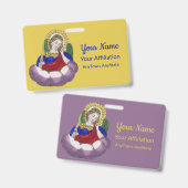 St. Michael the Archangel (M 009; Stijl 1) Badge (Voor- en achterkant)