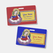 St. Michael the Archangel (M 009; Stijl 2) Badge (Voor- en achterkant)