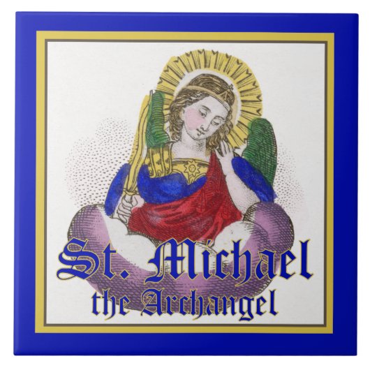 St. Michael the Archangel (M 009) Tegeltje (Voorkant)