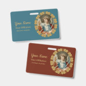 St. Michael the Archangel (M 010) Badge (Voor- en achterkant)