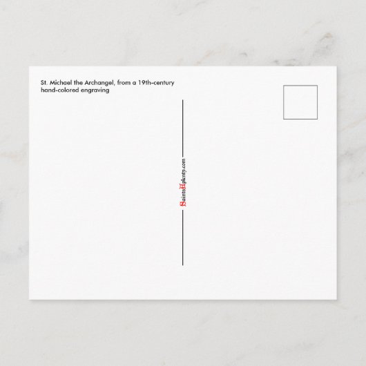 St. Michael the Archangel (M 010) Briefkaart (Achterkant)