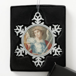 St. Michael the Archangel (M 010) Tin Sneeuwvlok Ornament