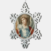 St. Michael the Archangel (M 010) Tin Sneeuwvlok Ornament (Rechts)