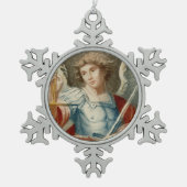 St. Michael the Archangel (M 010) Tin Sneeuwvlok Ornament (Voorkant)