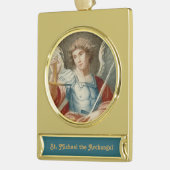 St. Michael the Archangel (M 010) Verguld Banner Ornament (Links)