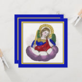 St. Michael the Archangel (M 09) Blank Sq Greeting Kaart (Voorkant / Achterkant in situ)