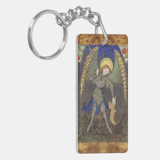 St. Michael the Archangel met Devil Sleutelhanger (Voorkant Links)