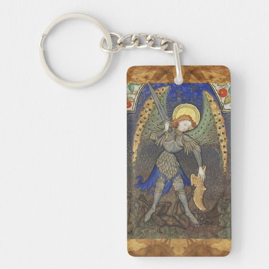 St. Michael the Archangel met Devil Sleutelhanger (Voorkant)