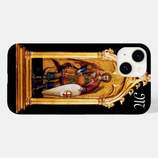 St. Michael the Archangel Monogram Case-Mate iPhone Case (Achterkant (horizontaal))
