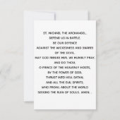 St Michael the Archangel Prayer Card (Achterkant)