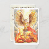 St.Michael the Archangel Prayer Card Kaart (Voorkant / Achterkant)