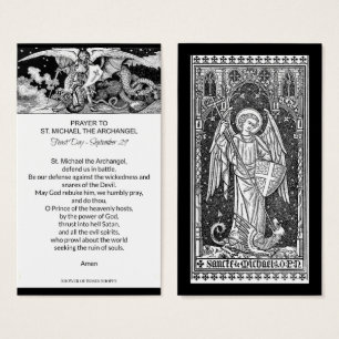 St. Michael the Archangel Prayer Heilige Kaart