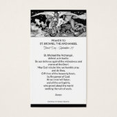 St. Michael the Archangel Prayer Heilige Kaart (Voorkant)