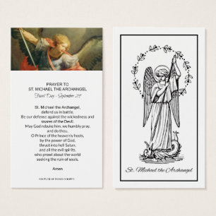 St. Michael the Archangel Prayer Heilige Kaart