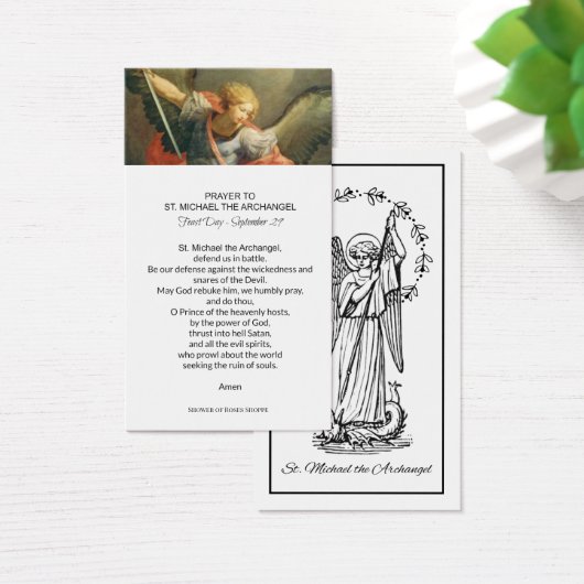 St. Michael the Archangel Prayer Heilige Kaart (Bureau)