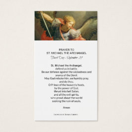 St. Michael the Archangel Prayer Heilige Kaart
