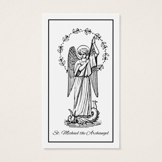 St. Michael the Archangel Prayer Heilige Kaart (Achterkant)