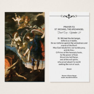 St. Michael the Archangel Prayer Heilige Kaart