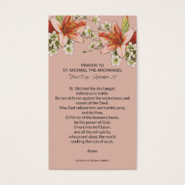 St. Michael the Archangel Prayer Heilige Kaart