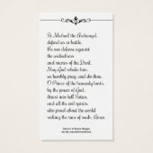 St. Michael the Archangel Prayer Heilige Kaart (Achterkant)