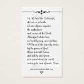 St. Michael the Archangel Prayer Heilige Kaart (Achterkant)