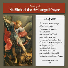 St. Michael the Archangel Prayer Heilige Kaart