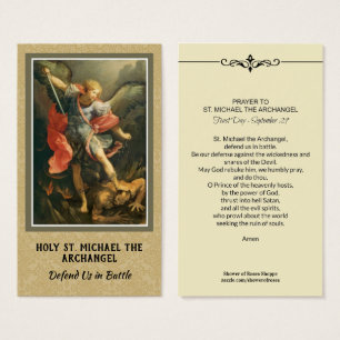 St. Michael the Archangel Prayer Heilige Kaart