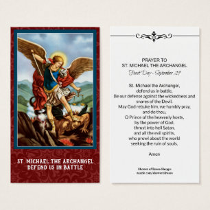 St. Michael the Archangel Prayer Heilige Kaart