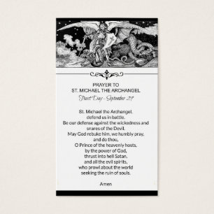 St. Michael the Archangel Prayer Heilige Kaart