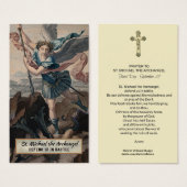 St. Michael the Archangel Prayer Heilige Kaart (Voorkant /achterkant)