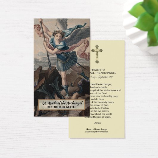 St. Michael the Archangel Prayer Heilige Kaart (Bureau)