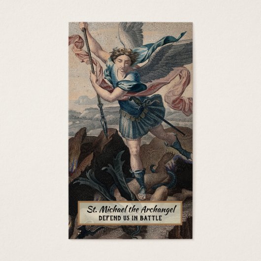 St. Michael the Archangel Prayer Heilige Kaart (Voorkant)