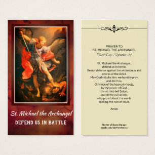 St. Michael the Archangel Prayer Heilige Kaart
