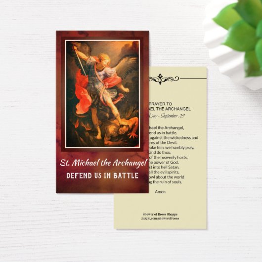 St. Michael the Archangel Prayer Heilige Kaart (Bureau)