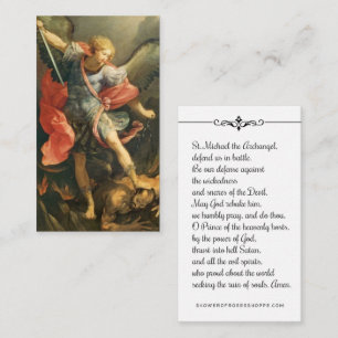 St. Michael the Archangel Prayer Heilige Kaart Notitiekaartje