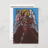 St. Michael the Archangel Prayer Kaart (Voorkant / Achterkant)