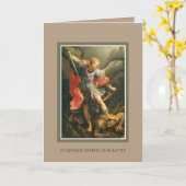 St. Michael the Archangel Prayer Kaart (Gele Bloem)